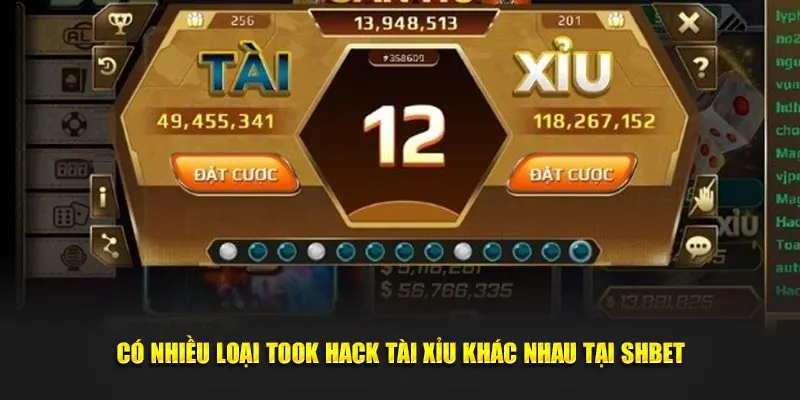 Có nhiều loại took hack Tài Xỉu khác nhau tại SHBET